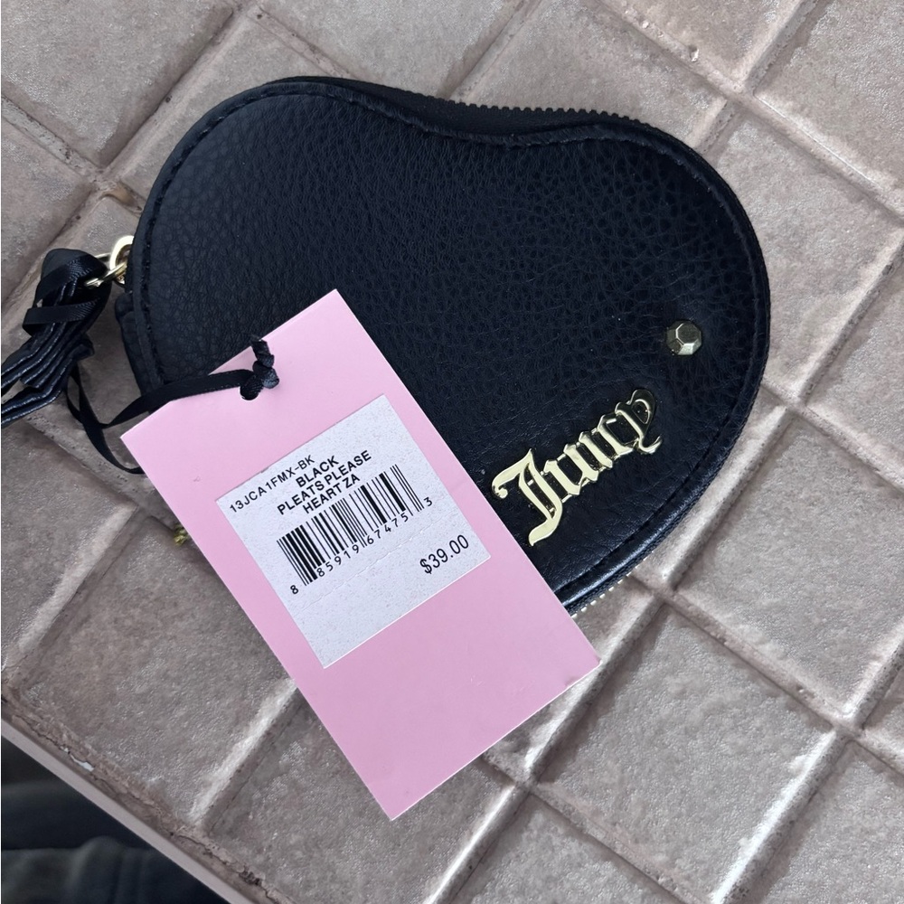 Juicy Couture Black Heart Wristlet